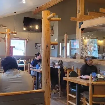 Timber-frame dining room at Casa Sanchez Bailey