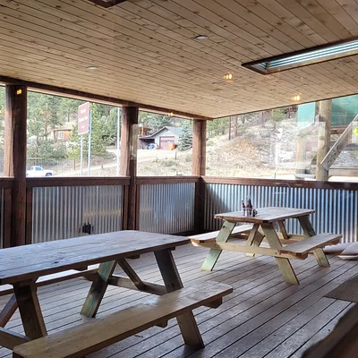 Covered porch seating at Casa Sanchez Bailey