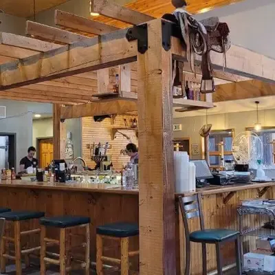 Bar with saddle detail at Casa Sanchez Bailey