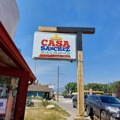 Casa Sanchez sign above Charles Street in Buena Vista