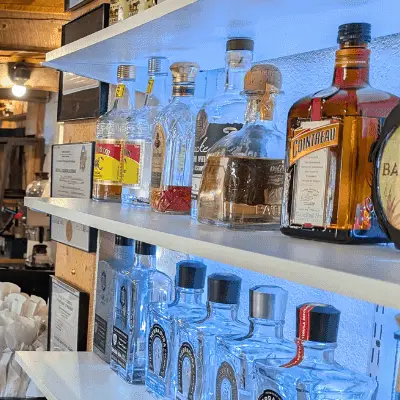 Tequila selection at the Fairplay bar