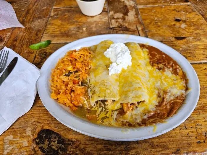 Casa Sanchez plated Mexican dish